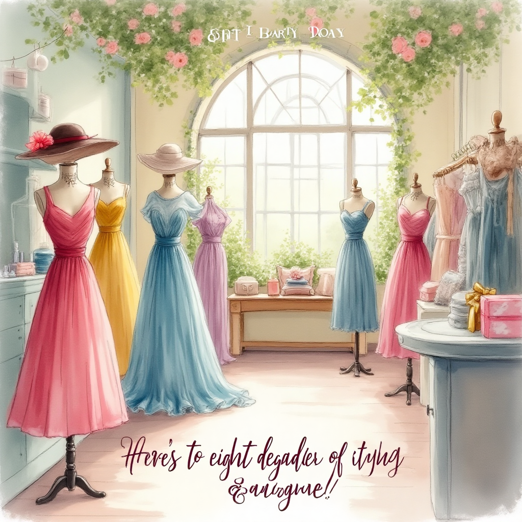Fashion shop, and Birthday Card