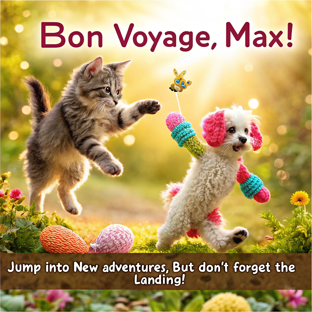 Cat,dog, Dancing, Craft, Jumping, Cute, Soft toys, and Farewell Card