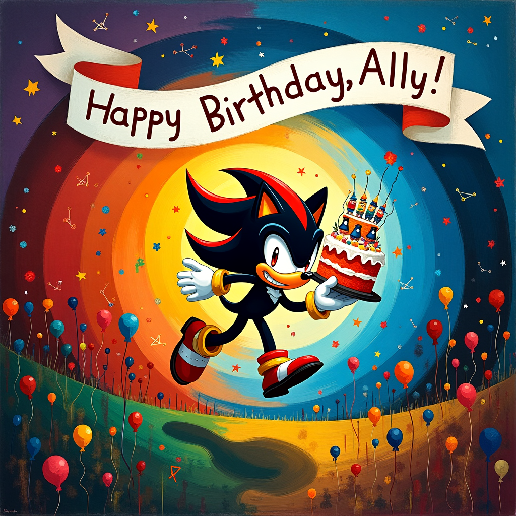 Shadow the Hedgehog Birthday Card