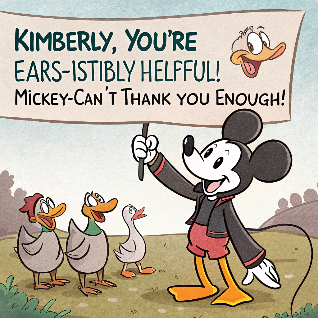 Mickey mouse Thank-you Card