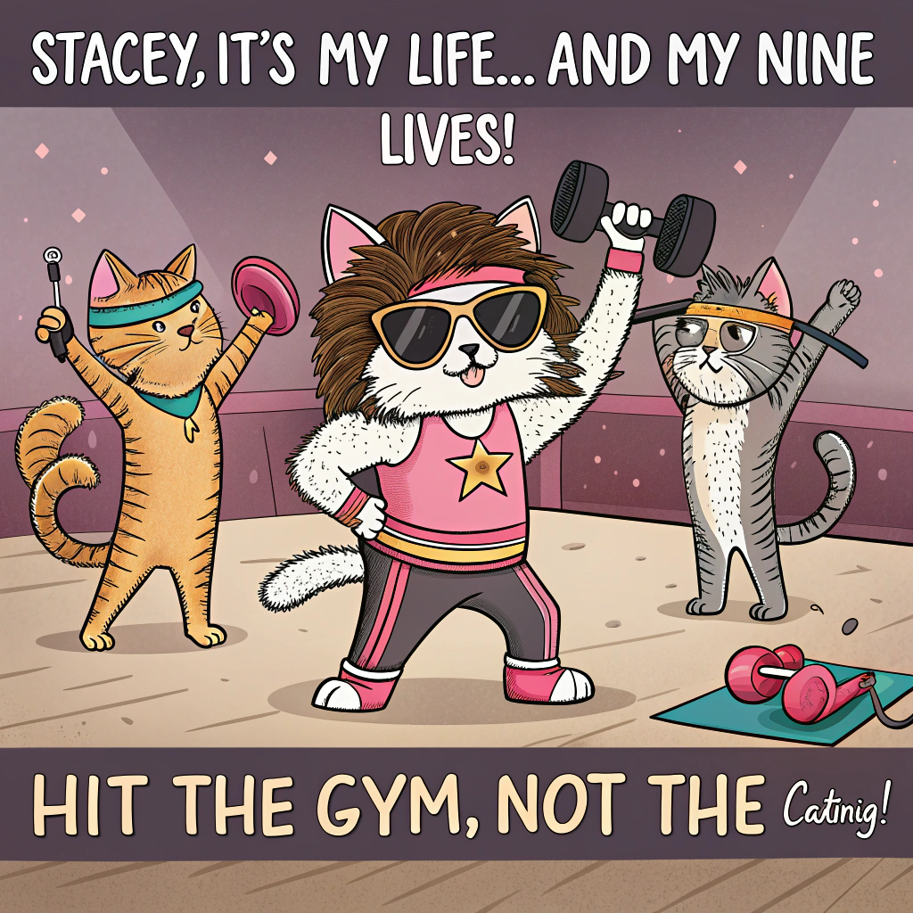 Bon jovi, Cats, Gym, and Birthday Card
