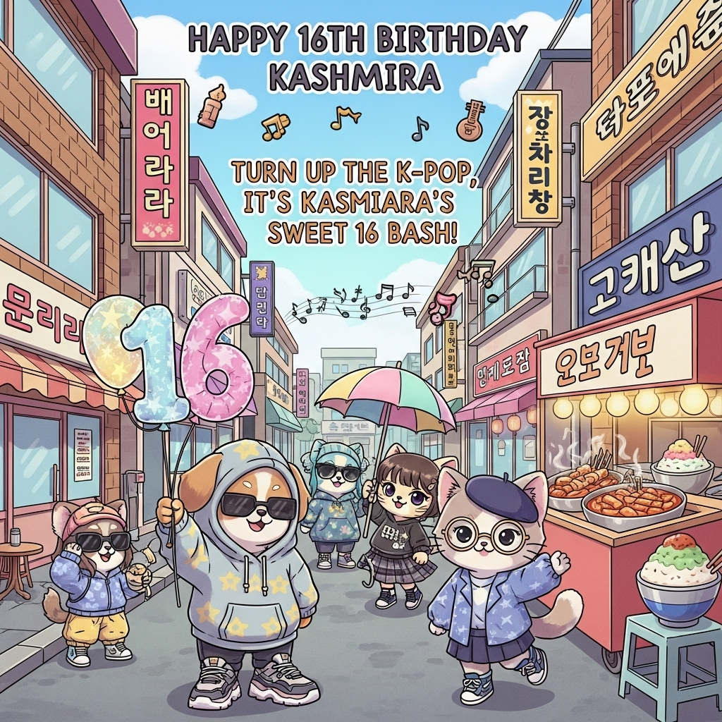 Korean music/culture, Fashion, Cosmetics, Pets, East asian food, and Birthday Card