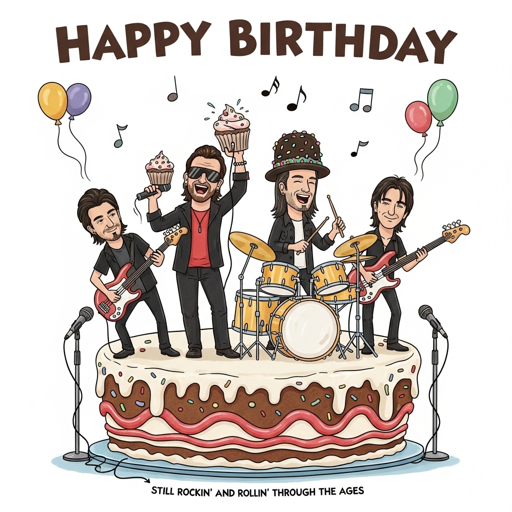 U2 band, and Birthday Card
