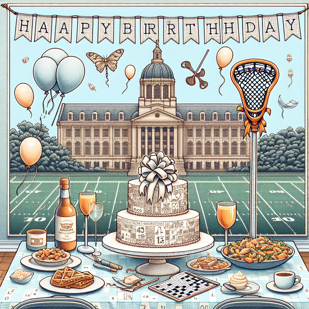 Happy Birthday Jasmine, Lacrosse, Cambridge, Cake, brunch, Varsity team captain, Cambridge University, Sporty, Newspaper puzzles, crosswords, sudoku, and Best sister Birthday Card