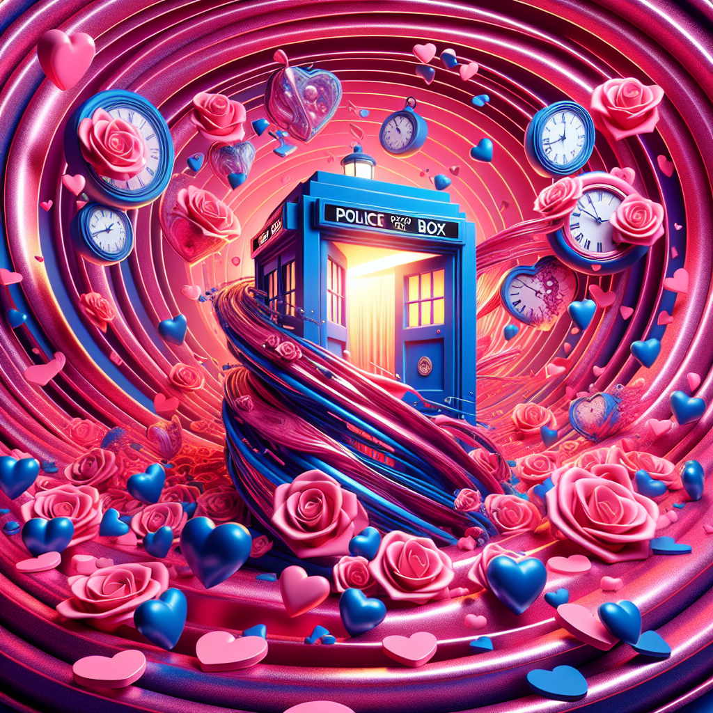 Doctor Who, and Pink Valentines-day Card