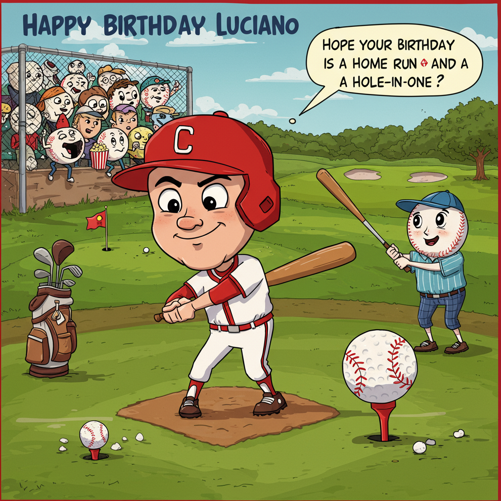 Baseball, golf, and Birthday Card