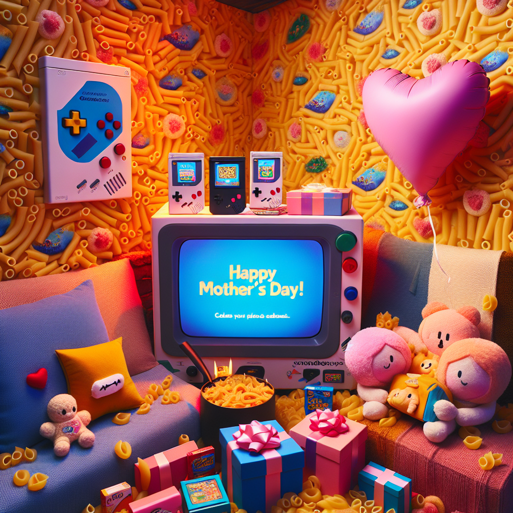 Nintendo games, Swimming, Spaghetti , Love, and Hugs kisses Mothers-day Card