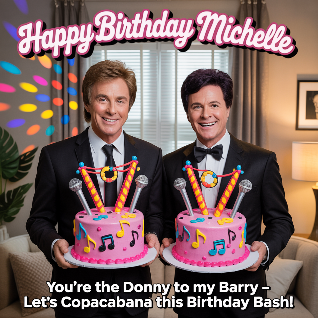 Barry Manilow , Donny Osmond, and Birthday Card
