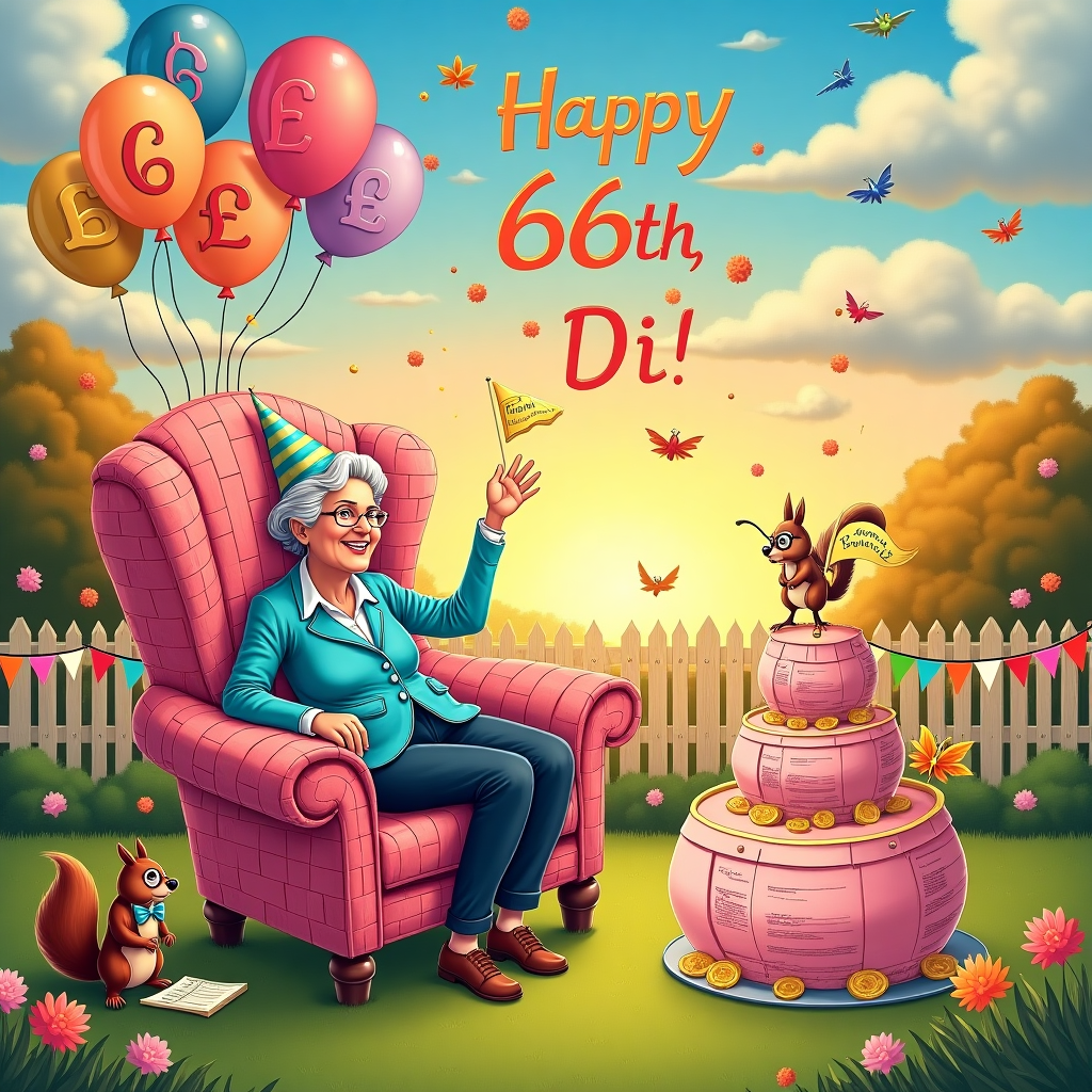 Turning 66, and Receiving a state pension for the first time Birthday Card
