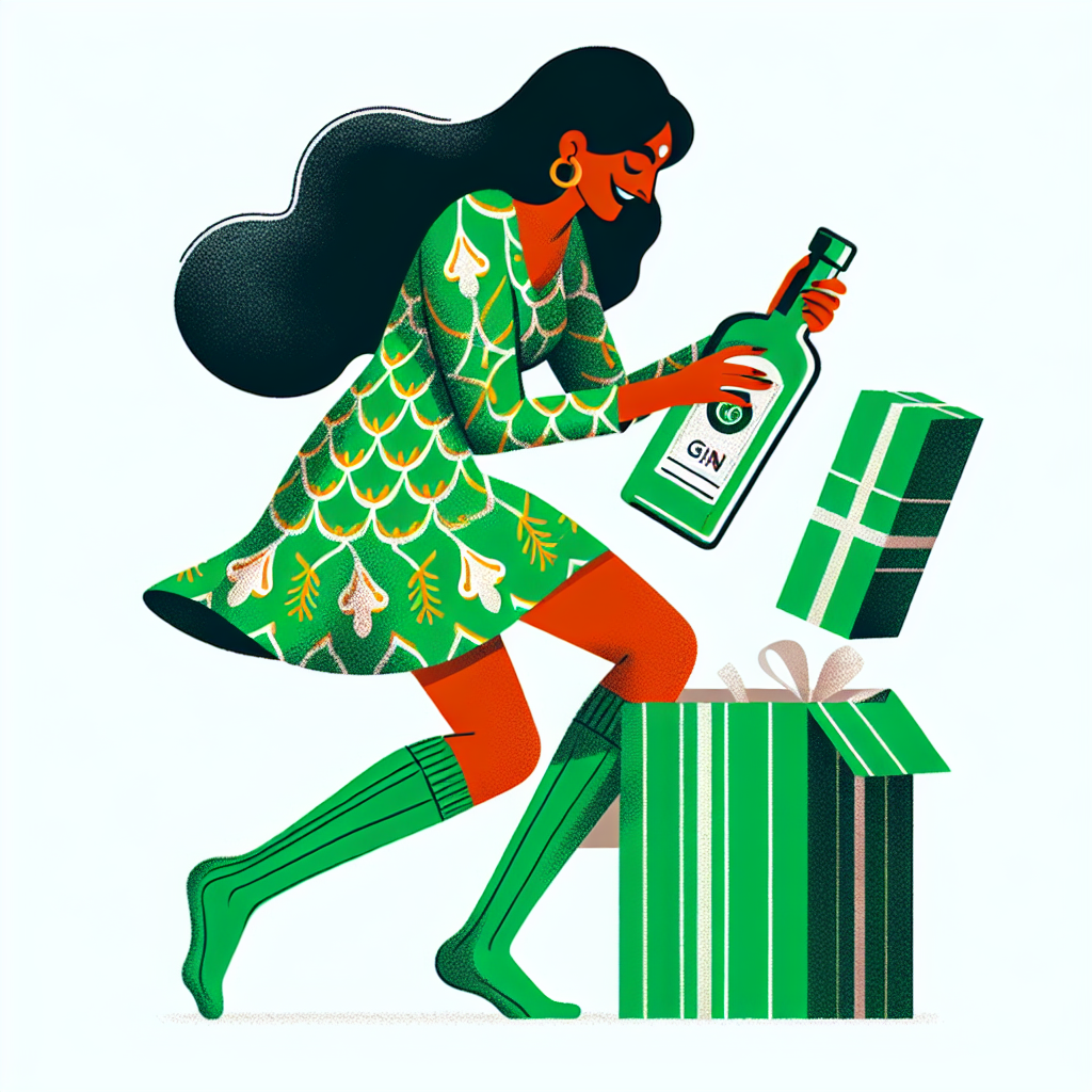 Drawing of an Indian woman celebrating her birthday, garbed in a green patterned dress with long socks, opening a gift box to reveal a bottle of Bombay Sapphire.
Generated with these interests: Indian Woman, Green pattern dress with long socks, and Bombay sapphire.
Made with ❤️ by AI.
